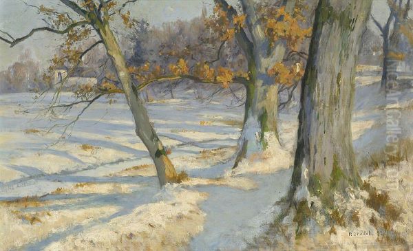 Winterlandschaft Oil Painting by Paul Eduard Crodel