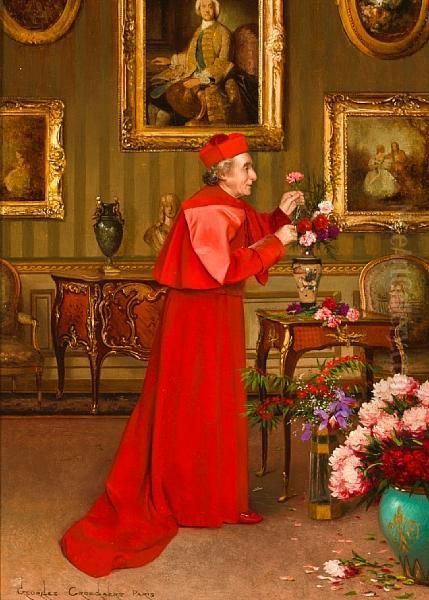 The Finishing Touches Oil Painting by Georges Croegaert