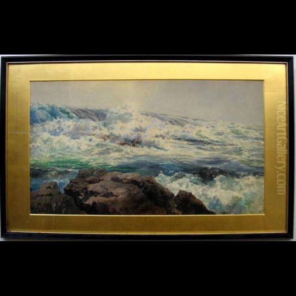 Rapids Above 3rd Sister Island Niagara Oil Painting by Arthur Croft