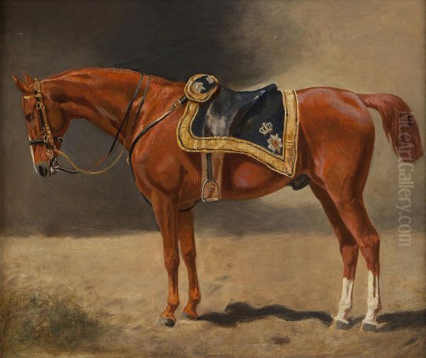 The Charger Of King Edward Vii Oil Painting by Ernest Crofts