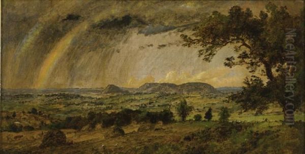 A Passing Shower Over Mts. Adam And Eve Oil Painting by Jasper Francis Cropsey