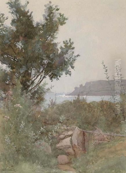 Paysage Au Bord De Mer Oil Painting by Jules Crosnier