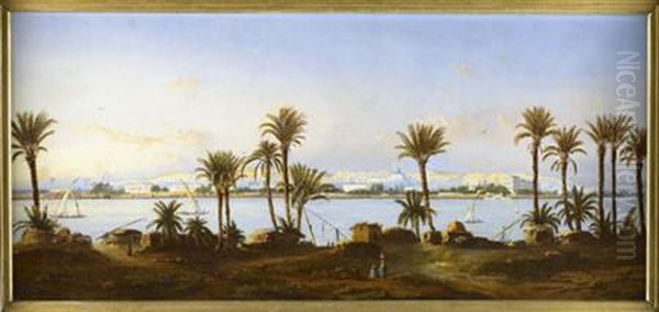 On The Nile Oil Painting by H Cross