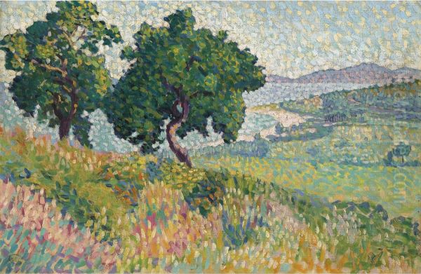 La Baie De Saint Clair Oil Painting by Henri Edmond Cross