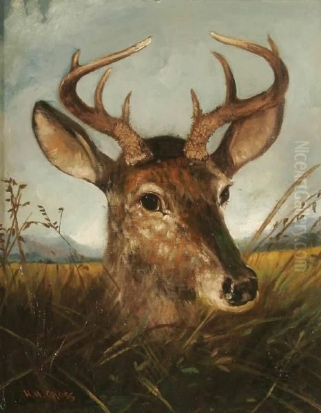 Deer In Tall Grass by Henri H. Cross