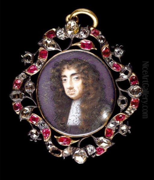 Portrait Of Charles Ii Oil Painting by Peter Crosse