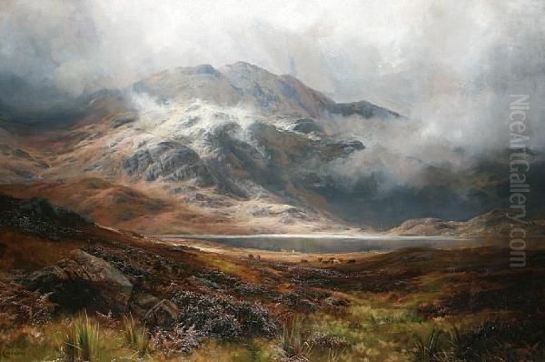 In The Trossachs - Ben Katrine Oil Painting by James Henry Crossland