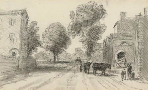 The Approach To Brook Green, London Oil Painting by Dr. William Crotch