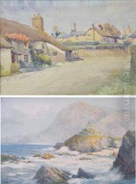 A Village Oil Painting by William Edwards Croxford