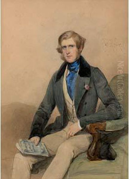 Portrait D'un Homme (b. Ball Esq) Oil Painting by Frederick Cruickshank