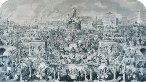 The Worship Of Bacchus Or The Drinking Customs Of Society Oil Painting by George Cruickshank