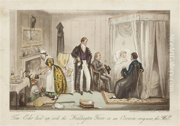 Tom Echo Laid Up Oil Painting by I. Robert and George Cruikshank