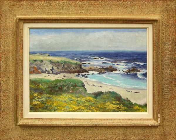 Coastal Landscape Oil Painting by J(osephine) Crump