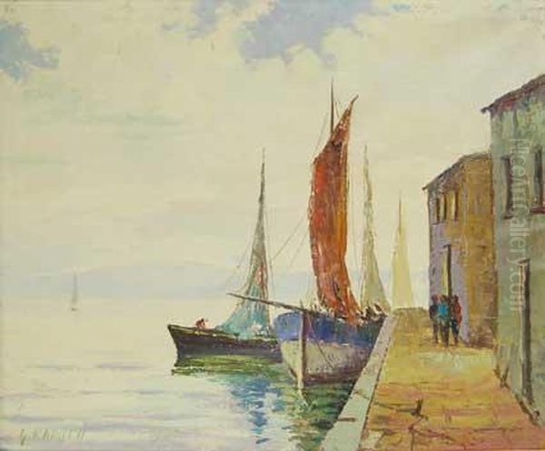 Barcas Oil Painting by Karoly Cserna