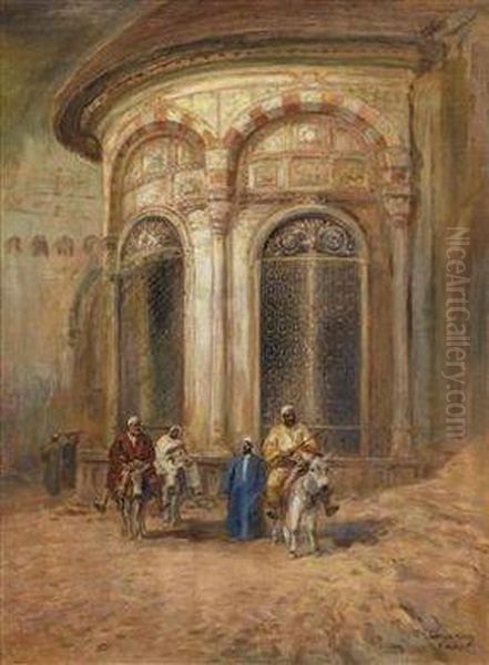 Cairo Scene Oil Painting by Karoly Cserna