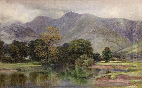 A View Of The Derwent Near Keswick, Cumbria Oil Painting by William Harold Cubley