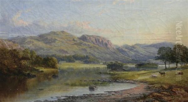 Rydal Water Oil Painting by William Harold Cubley