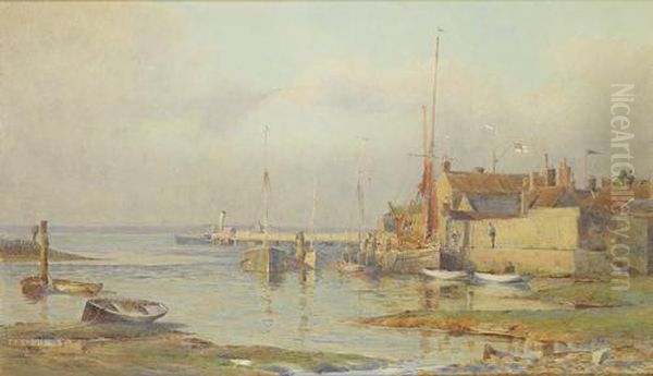 Evening, Yarmouth, I.w. Oil Painting by Alma Claude Burlton Cull