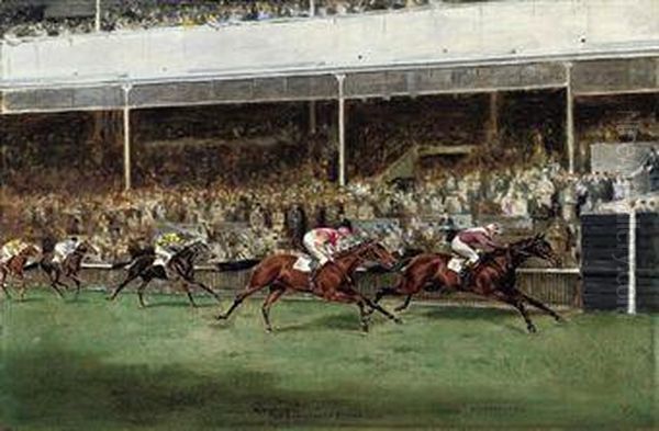 The Newmarket Stakes Oil Painting by Isaac Cullin