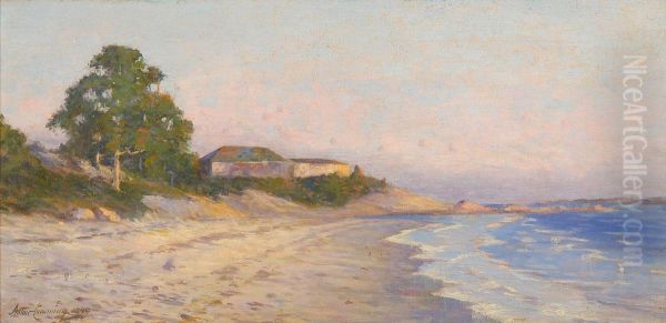 Luminous New England Coastal Scene Oil Painting by Arthur Cumming