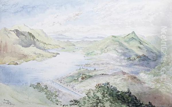 Panoramic View Of Nagasaki, Japan Oil Painting by Constance Fredericka Cumming