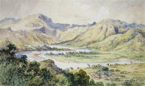 Nairukuruku Village Settlement Oil Painting by Constance Fredericka Cumming