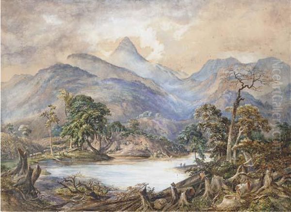 Adam's Peak, Ceylon Oil Painting by Constance Fredericka Cumming