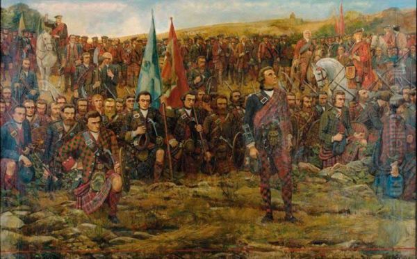 The Prayer For Victory, Battle Of Prestonpans, 1745 Oil Painting by William Skeoch Cumming