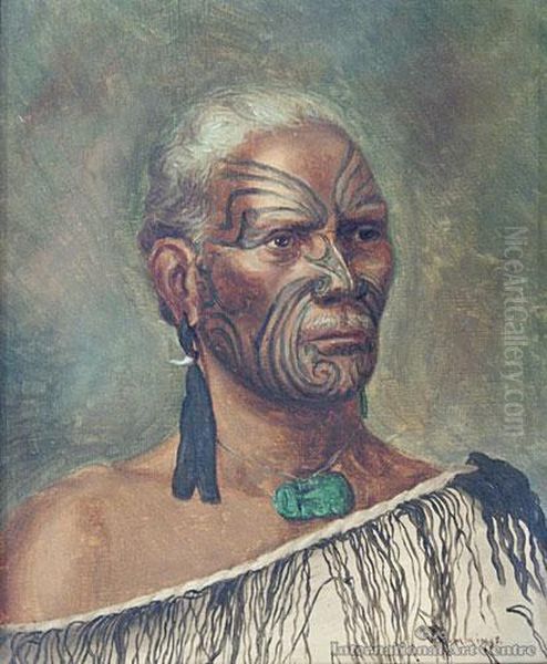 He Timo-toa (great Warrior) Oil Painting by Vera Cummings