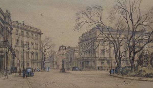 Belgrave Sqaure Oil Painting by Henry Cundell