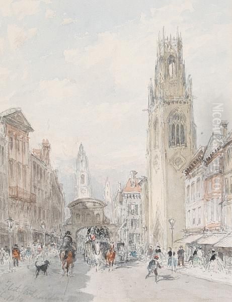 Fleet Street Oil Painting by Henry Cundell