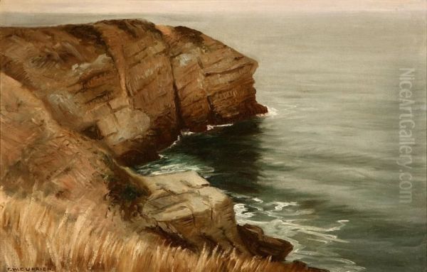 The Shadow Of The Cliff Oil Painting by Frank William Cuprien