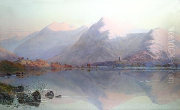 Llyn Padarn, Llanberis, North Wales Oil Painting by James Jackson Curnock