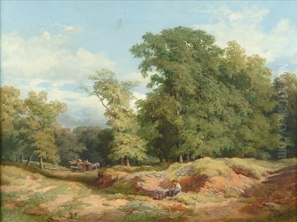 A Rest By Thewayside Oil Painting by James Jackson Curnock