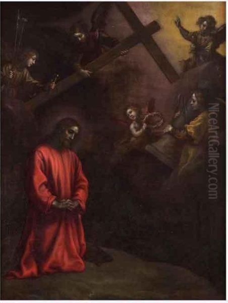 Cristo Orante Oil Painting by Francesco Curradi