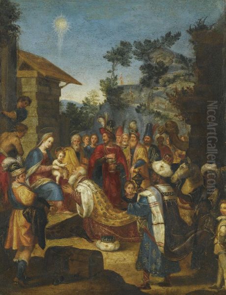 The Adoration Of The Magi Oil Painting by Francesco Curradi