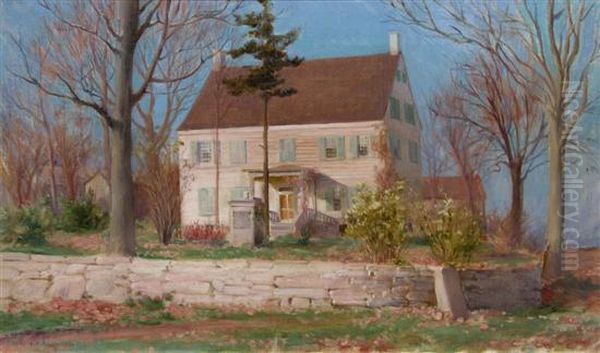 My Connecticut Home Oil Painting by Charles Curran