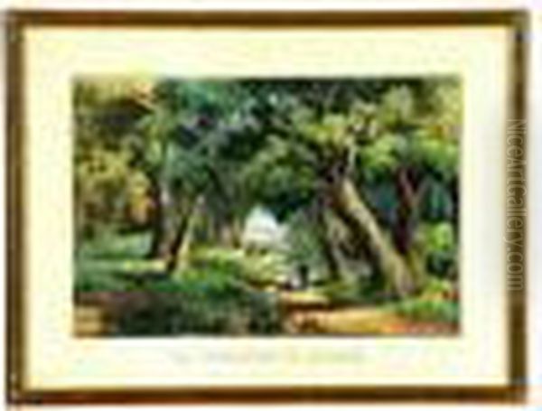 Woodlands In Summer Oil Painting by Currier & Ives Publishers