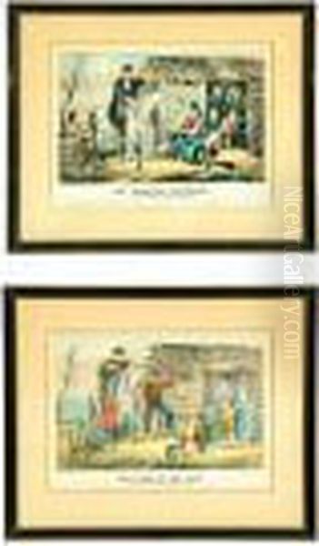 The Arkansas Traveller Oil Painting by Currier & Ives Publishers