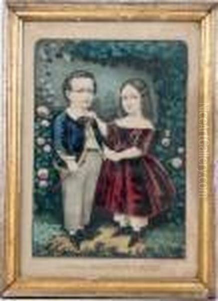 Little Brother And Sister Oil Painting by Edward Wilson Currier