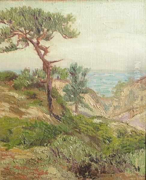 A Coastal View Oil Painting by Walter Barron Currier