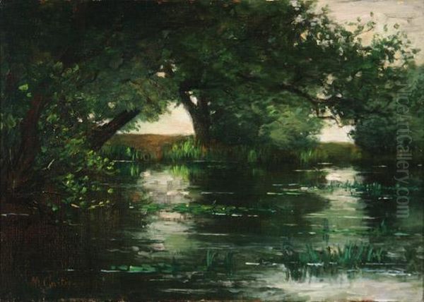 At The Pond Oil Painting by Alice Marian Curtis