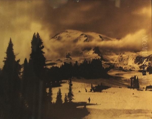 Mt. Rainier, Washington Oil Painting by Asahel Curtis