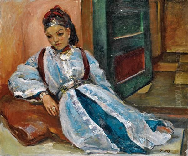 Jeune Marocaine Pensive Oil Painting by George Vaughan Curtis