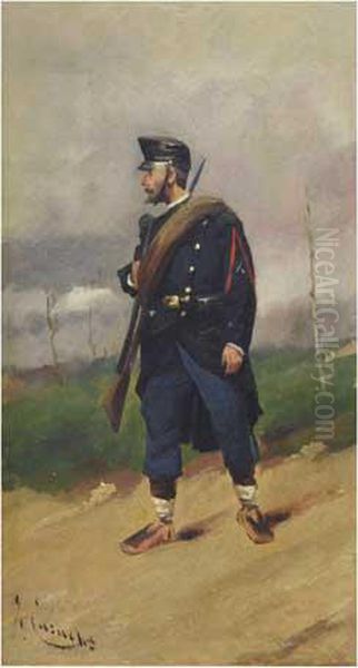 Soldado Oil Painting by Josep I Cusachscusachs