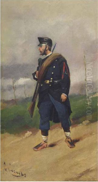 Soldado Oil Painting by Josep I Cusachscusachs