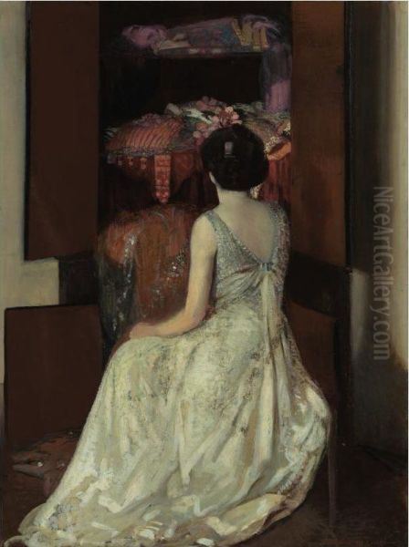 The Open Cabinet Oil Painting by Howard Gardiner Cushing