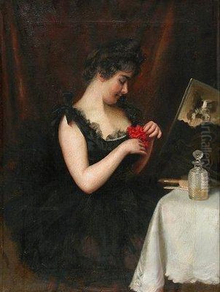 Dama En El Tocador. Oil Painting by Manuel Cusi Y Ferret