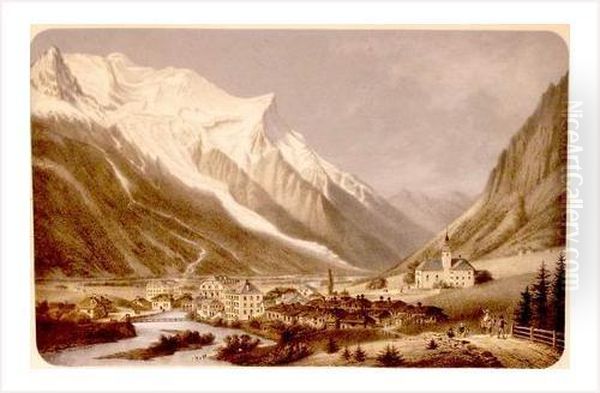 Ecole Suisse Du Xixeme Siecle Oil Painting by Adrien Cuvillier