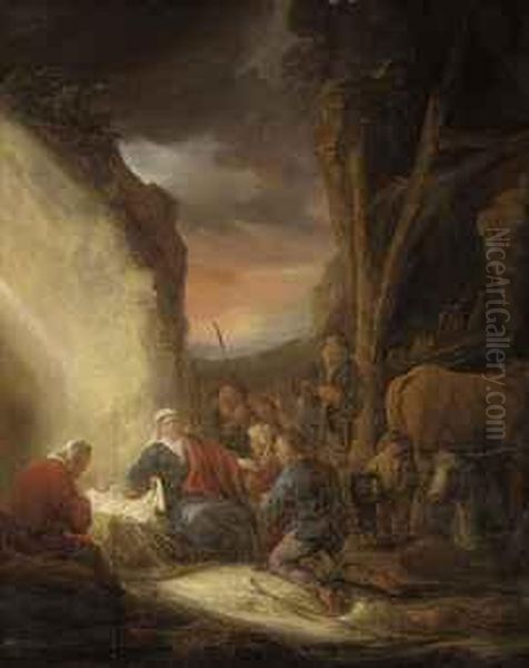 The Adoration Of The Shepherds Oil Painting by Benjamin Gerritsz. Cuyp